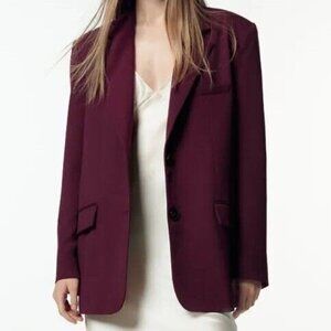 Zara Women's Straight Cut Oversized Blazer